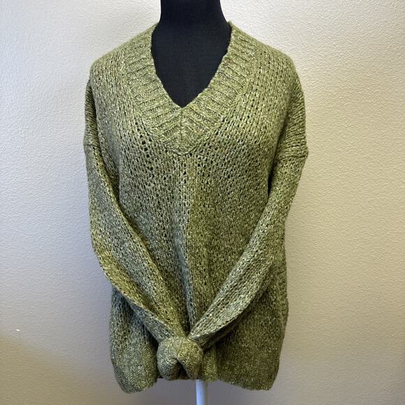 C.T. Plage Sweaters - C.T. Plage Melange Women’s Thick Knit Sweater Wool Blend V-neck Classic Staple